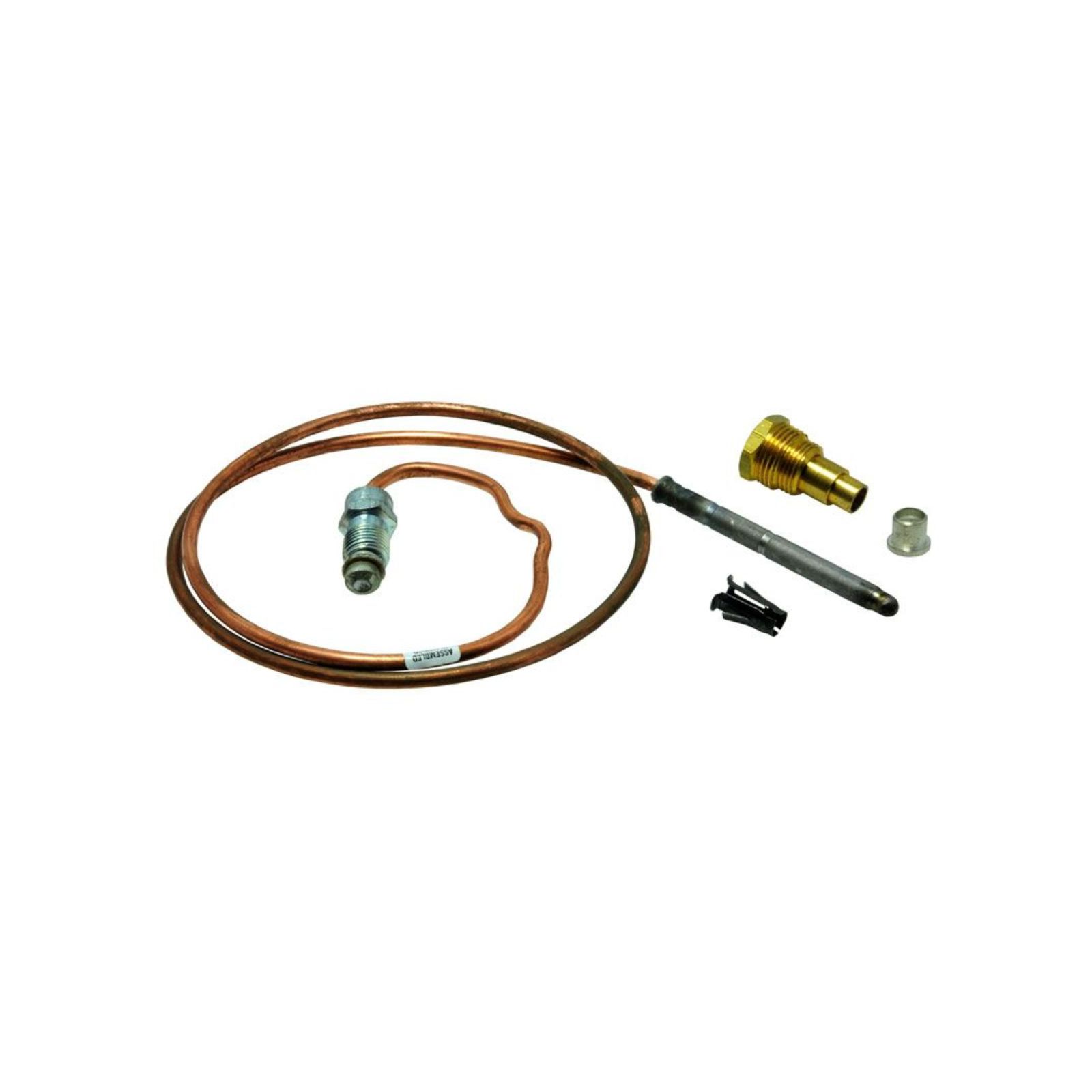 Robertshaw 21724B - Thermocouple, 217 Series, 24" Capillary Tube, Bulb End Connections: Nut, Adapter, Push-in Clip